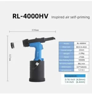 Pistola de remache ciego neumática de alta resistencia